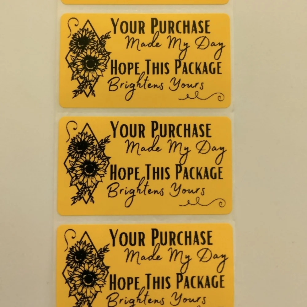 💙100 Brighten Your Day Shipping Labels Thermal Packaging Stickers 2.25